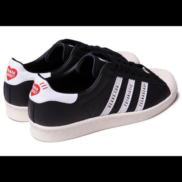 adidas gazelle silver green womens Adidas x Human Made Men's Pure Core Black / Cloud White Slip On Sneakers
